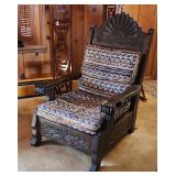 1978 Elidio Gonzalez Hand Carved Armchair Taos NM