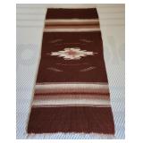 Chimayo Style Wool Rug 45 x 20 Coarse Weave AS IS