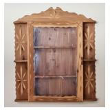Southwestern Style Wooden Wall Display Cabinet