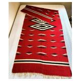1910 Chimayo Geometric Pattern Blanket 79" x 34.5"
