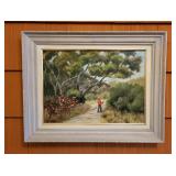 Oil on Board Painting Farm Worker Dick Mallow CA