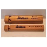 Two Wooden Train Whistles Different Sounds