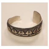 Raymond Scott Navajo Tapered Silver Kiva Bracelet