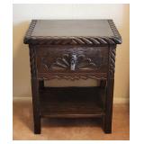 1974 Elidio Gonzalez Taos NM Hand Carved End Table