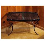 Mid Century Black Iron Mesh Coffee Table
