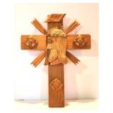 14" Santa Fe Santo Style Carved Cross With Jesus