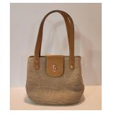 Eric Javits New York Designer Bag Purse Gold Lame