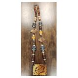 1990s Tibetan Carved Stone & Frog Bead Necklace