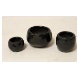 3 Miniature Santa Clara Pots Celes Tafoya