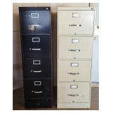 TWO 4 Drawer Filing Cabinets Steelcase Locking