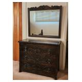 1974 Elidio Gonzalez Hand Carved Chest Mirror Taos