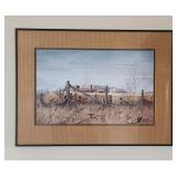 Les Kouba Print Farm Scene With Pheasants