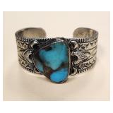 Anderson Parkett Navajo Silver Turquoise Bracelet