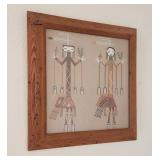 Navajo Male & Female Yei Figures Sand Painting