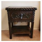 1974 Elidio Gonzalez Hand Carved End Table
