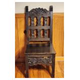 1975 Elidio Gonzalez Hand Carved Side Chair