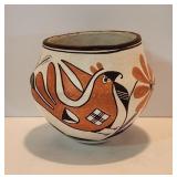 Lucy Lewis Acoma Pueblo Miniature Parrot Olla