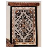 Finely Woven Navajo Two Grey Hills Rug  36" x 24".