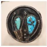 Navajo Silver & Turquoise Cuff Bracelet