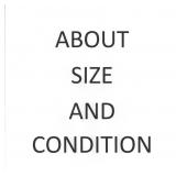 READ BEFORE BIDDING: ABOUT SIZE & CONDITION