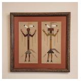 Two Framed Navajo Sand Paintings Edward S. Curtis