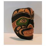 1985 Hand Carved Mask Cody Mathias Salish PNW