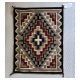 Navajo Ganado Rug by Leona Nez  26" x 34 1/2"