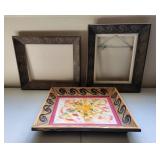 3 Carved Solid Oak Picture Frames 14x17 Picture