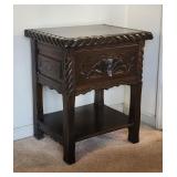 1974 Elidio Gonzalez Hand Carved End Table Taos NM