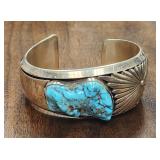 Delbert Vandever Navajo Silver Turquoise Bracelet