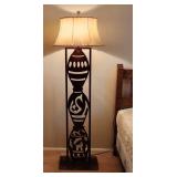 58" Southwestern Style Cutout Metal Floor Lamp
