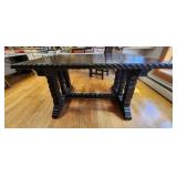 Elidio Gonzalez Carved 60" Trestle Table Taos NM
