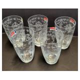 Five FOSTORIA Navarre Highball Bar Glasses
