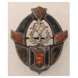 1865 Victorian Scottish Agate & Thistle Brooch
