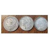 1882-S 1884-O 1885-O Morgan Silver Dollar Coins