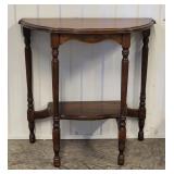 Depression Era Walnut Demilune Table