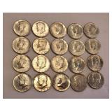 20 US Kennedy 90% Silver 1964 Half Dollar Coins