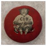 1910 Cub Baseball Shoe Polish Pin Back Button