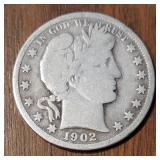 US 1902-O Barber Silver Half Dollar Coin