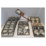 Underwood Stereoviewer & 100 Keystone Stereoviews