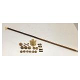 WW2 US Army 2nd Lt Insignia & Swagger Stick