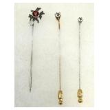 Three Antique Stickpins