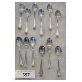 12 Tiffany Sterling Silver Winthrop Demi Spoons