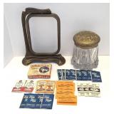 Antique Tobacco Humidor & Art Nouveau Frame