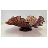 Northwood Stippled Ray Amethyst Carnival Bowl