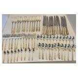 69 Pc Set Kirk Repousse Sterling Silver Flatware