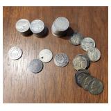44 US Nickel Coins Wartime Buffalo Liberty Shield