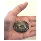 Navajo Sterling Silver Belt Buckle by L Blackgoat