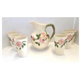 Franciscan Desert Rose Pitcher & 6 Tumblers