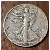 US 1934-P Liberty Walking Silver Half Dollar Coin